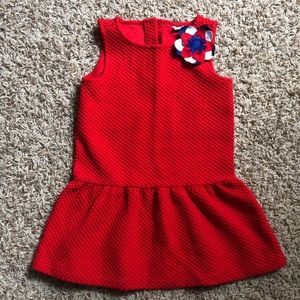Janie and Jack Toddler Girl Red Quilted Dress Sa 3